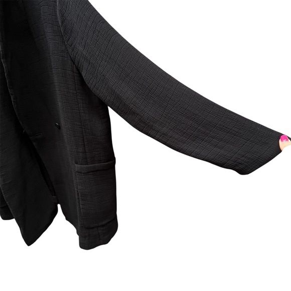 Eileen Fisher Silk Blend Crepe Longsleeve Blazer Size Large - Picture 5 of 8